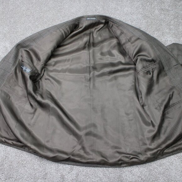 Oscar de la Renta Blazer Men 42R Gray Wool/Cashmere 2 Button Ventless Sport Coat - Picture 6 of 15